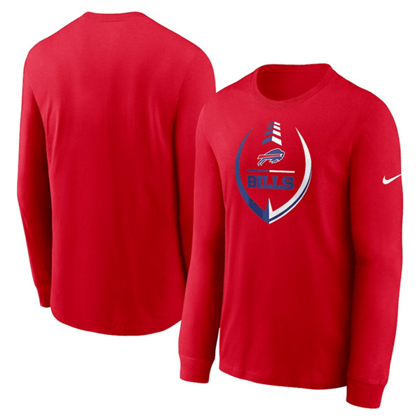 Men's Buffalo Bills Red Icon Legend Performance Long Sleeve T-Shirt